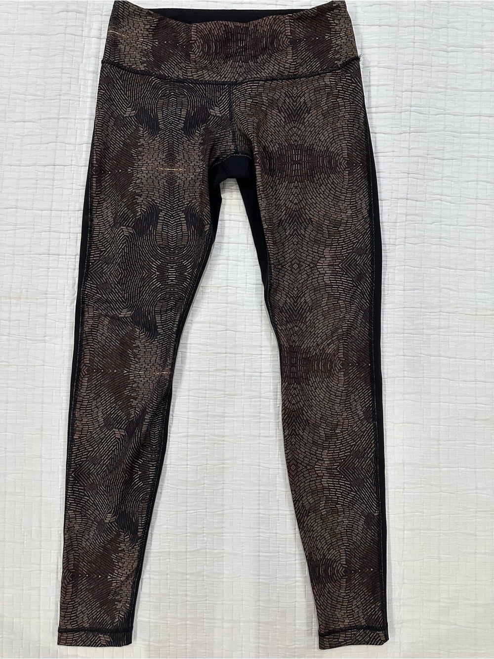 Lululemon athletica Black and Brown Patterned Women's Leggings Size 8